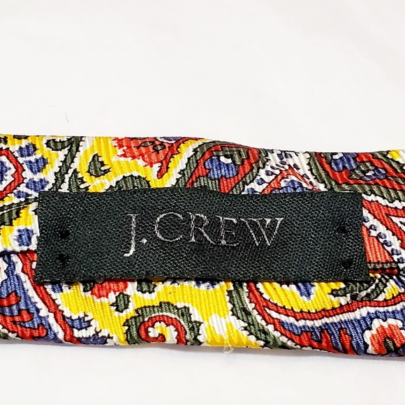 VIBRANT J Crew 100% SILK Paisley Necktie - Picture 4 of 4
